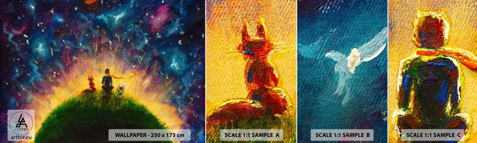 Fototapeta Vzorek Standard Eco - Láska a přátelství - celý svět - Pro děti, Přátelství, Abstrakce - 100x30 cm