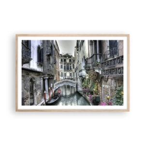 Plakát v rámu světlý dub - Od staletí v tichém zamyšlení - 91x61 cm