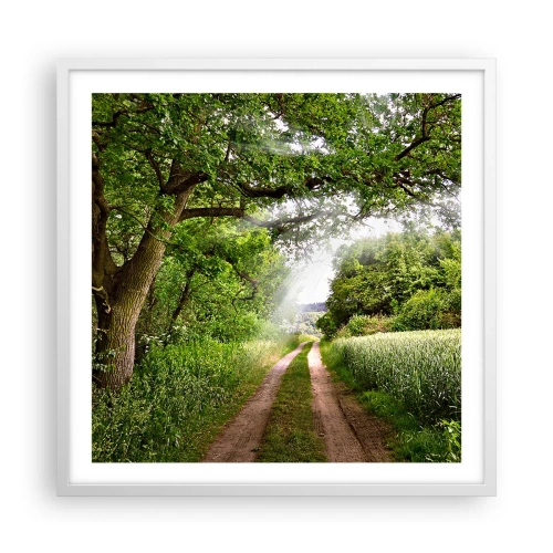 Plakát v bílém rámu - Et in Arcadia ego - 60x60 cm