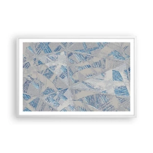 Plakát v bílém rámu - V šedomodrém labyrintu - 91x61 cm