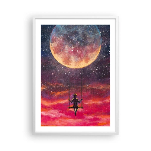 Plakát v bílém rámu - Stavět si vzdušné zámky - 50x70 cm