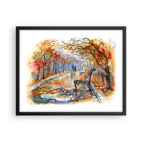 Plakát v černém rámu - Společně putovat podzimem - 50x40 cm