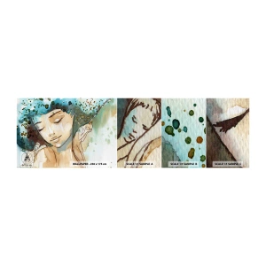 Fototapeta Vzorek Standard Eco - Lady in blue - Abstrakce, Žena, ženská tvář - 100x30 cm