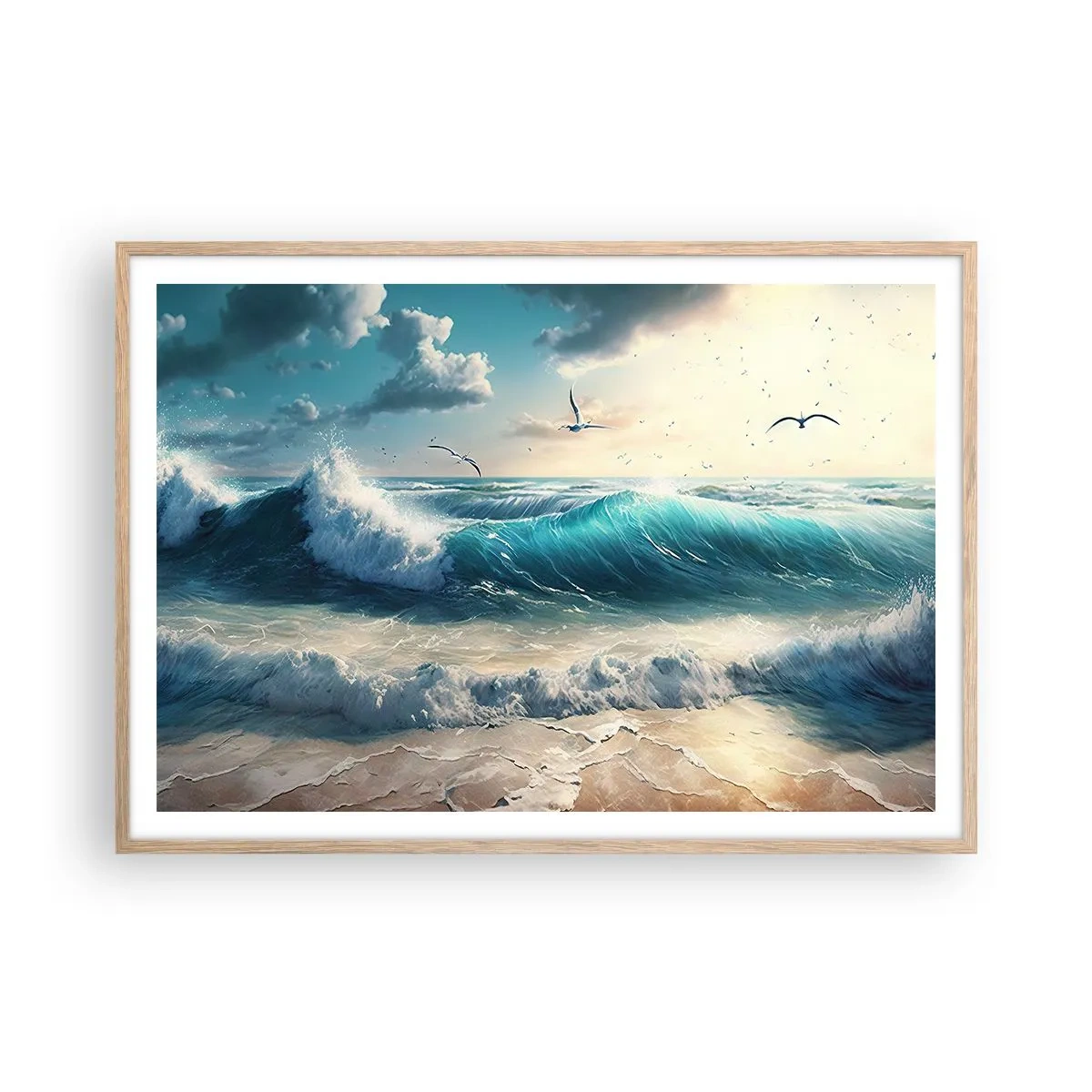 Plakát v rámu světlý dub - Šustění jen pro tebe - 100x70 cm