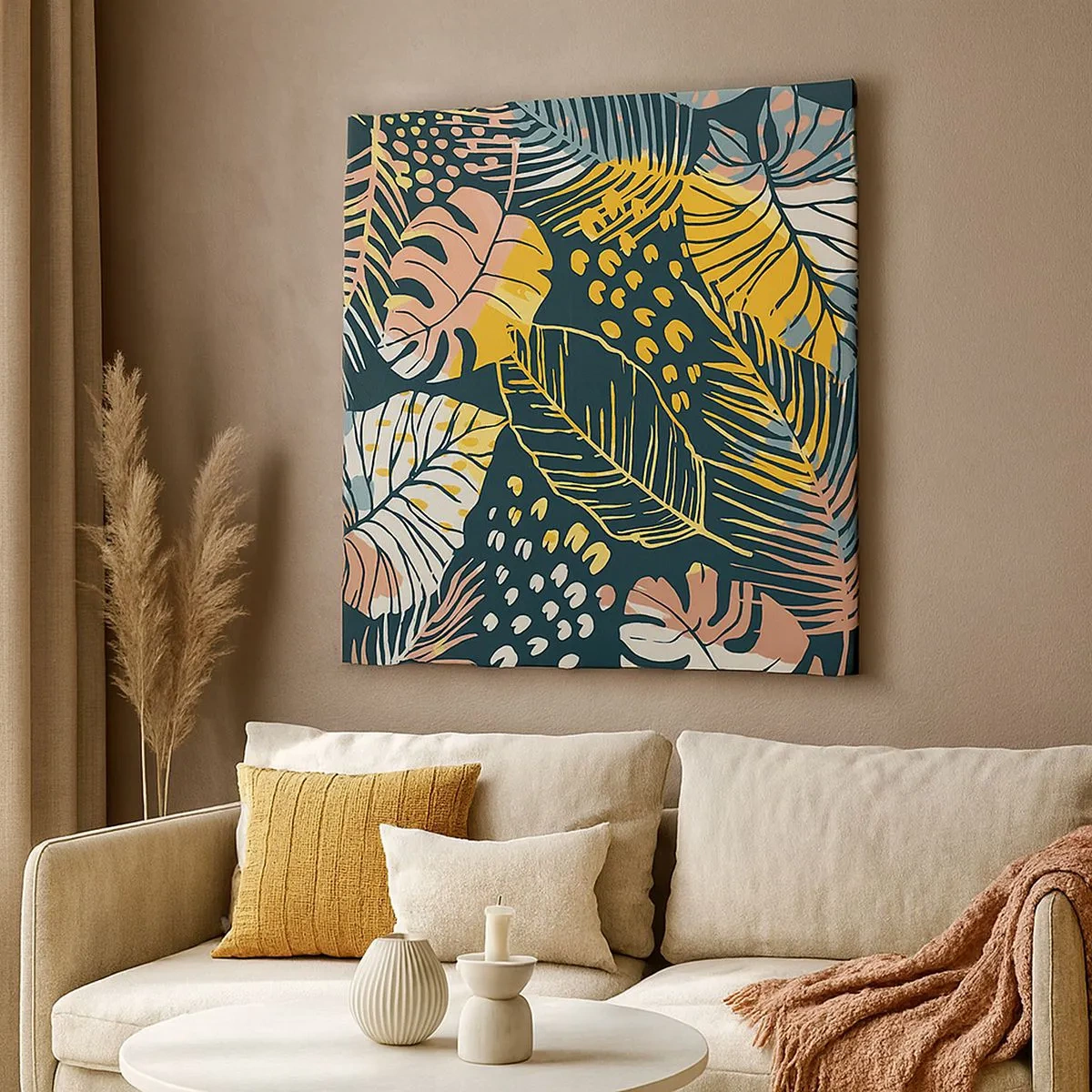 Obraz na plátně - Listová fantazie - 30x30 cm