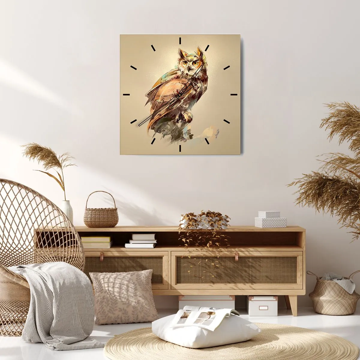 Nástěnné hodiny - Nejchytřejší sova - potvrdí doubrava - 30x30 cm