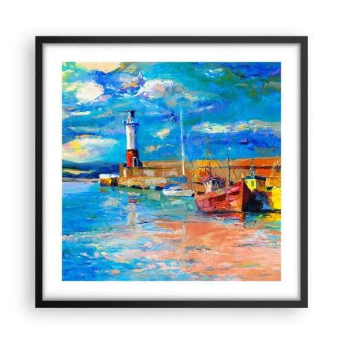 Plakát v černém rámu - Odpoledne v duhové zátoce - 50x50 cm