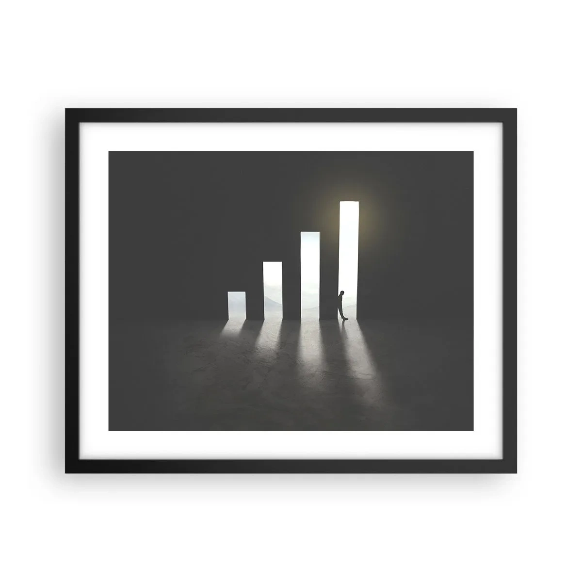 Plakát v černém rámu - Úspěch – imprese - 50x40 cm