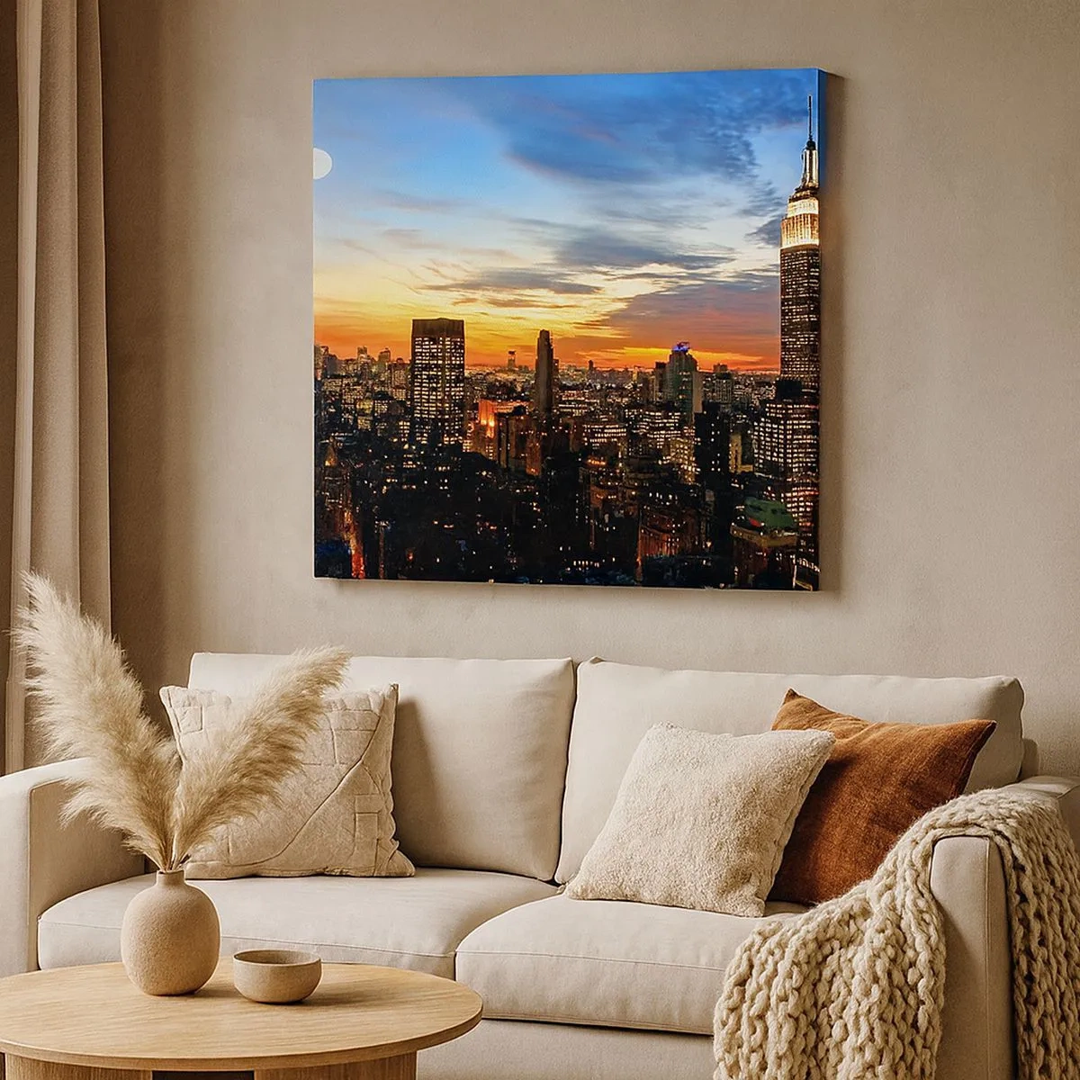 Obraz na plátně - Zářivá americká noc - 30x30 cm