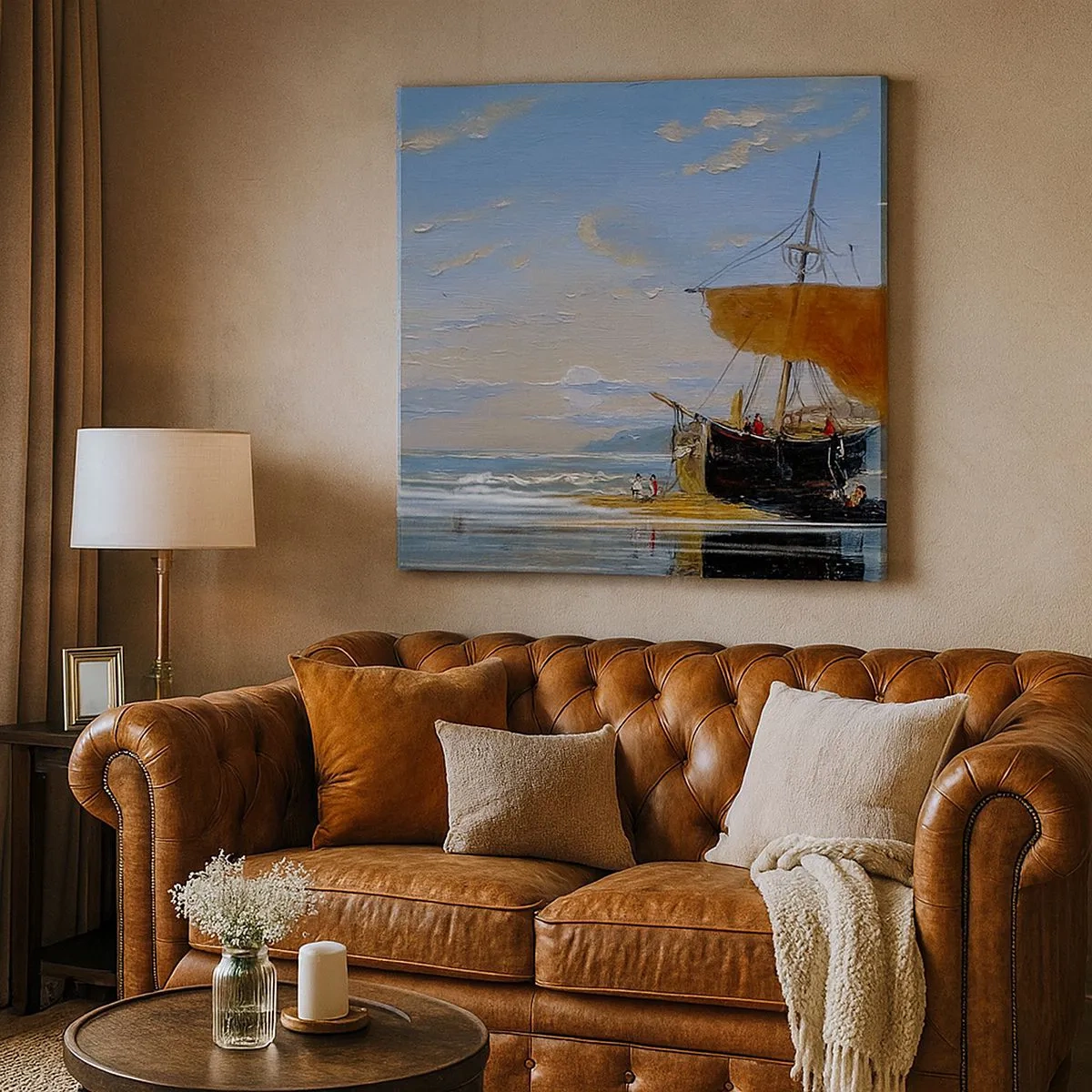 Obraz na plátně - Voda, země, vzduch - 30x30 cm