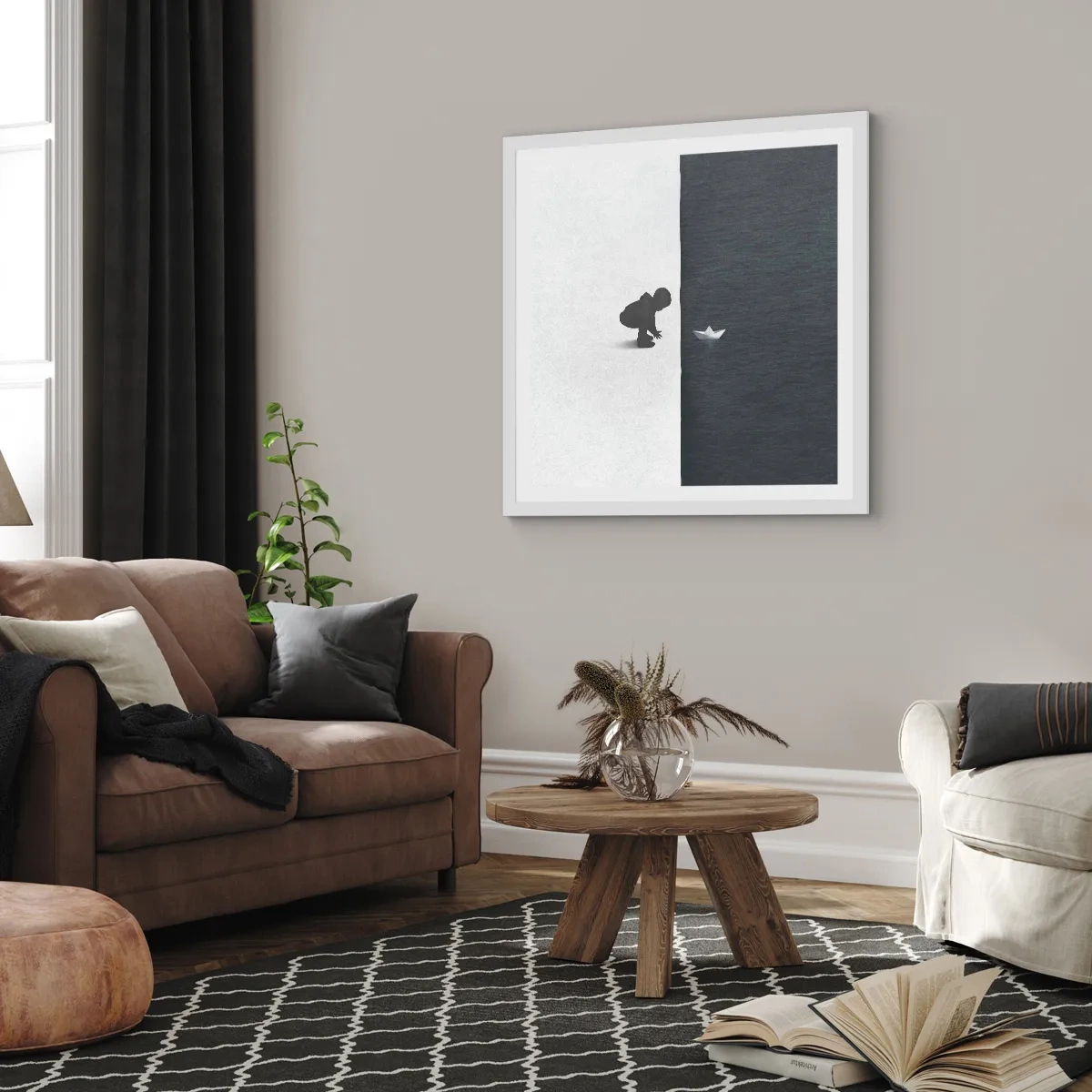 Plakát v bílém rámu - Velká výprava - 60x60 cm