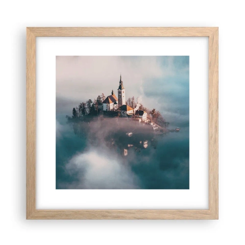 Plakát v rámu světlý dub - Ostrov snů - 30x30 cm