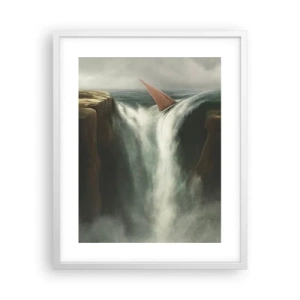 Plakát v bílém rámu - Životní varování - 40x50 cm