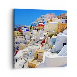 Obraz na plátně - Sen o řeckém létě - 30x30 cm