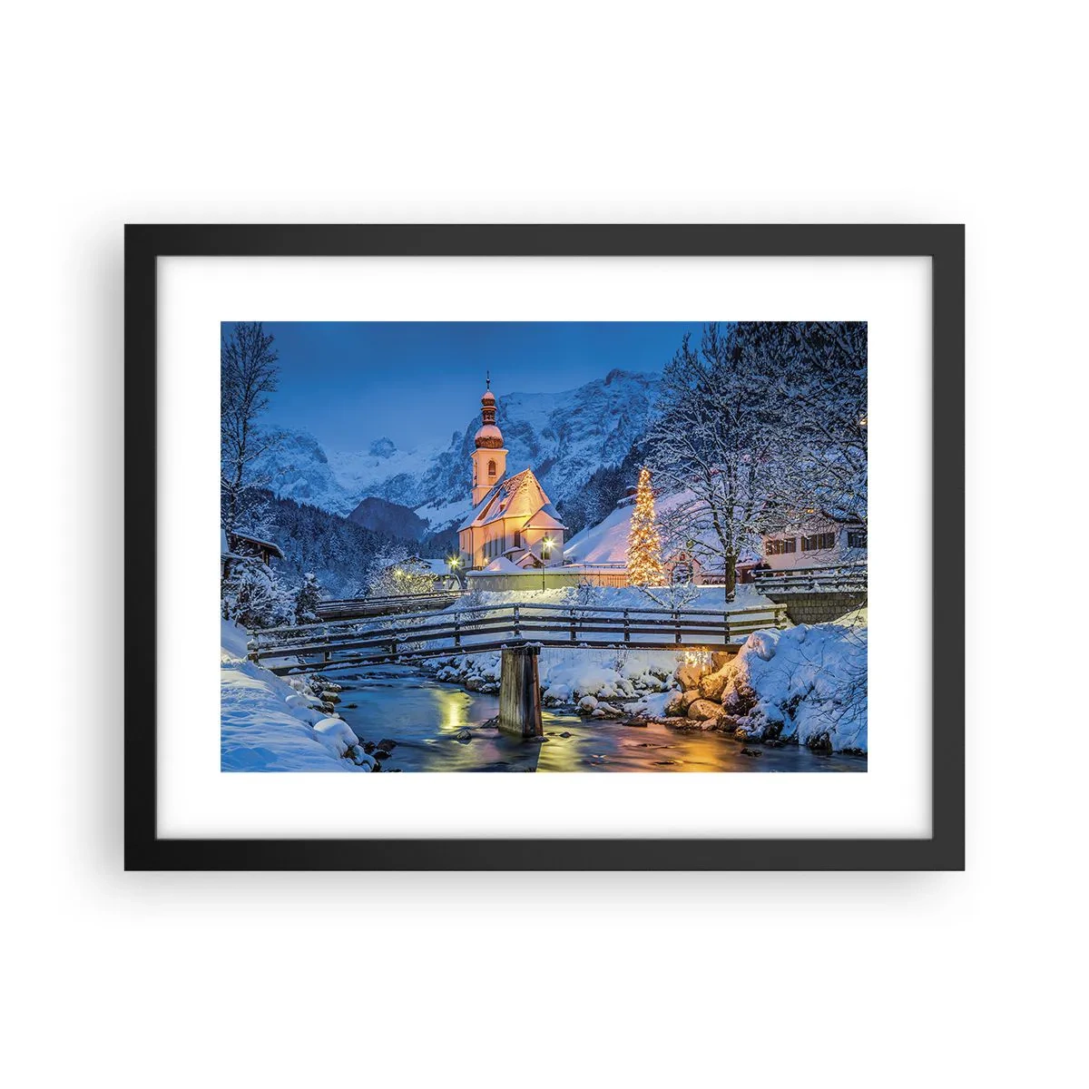 Plakát v černém rámu - Duch Vánoc - 40x30 cm