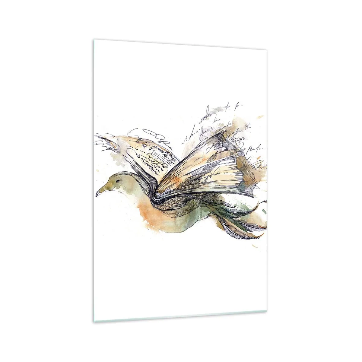 Obraz na skle - Na křídlech poezie - 70x100 cm