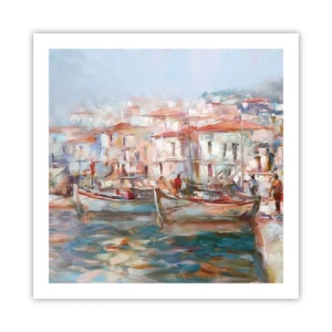 Plakát - Pastelová dovolená - 60x60 cm