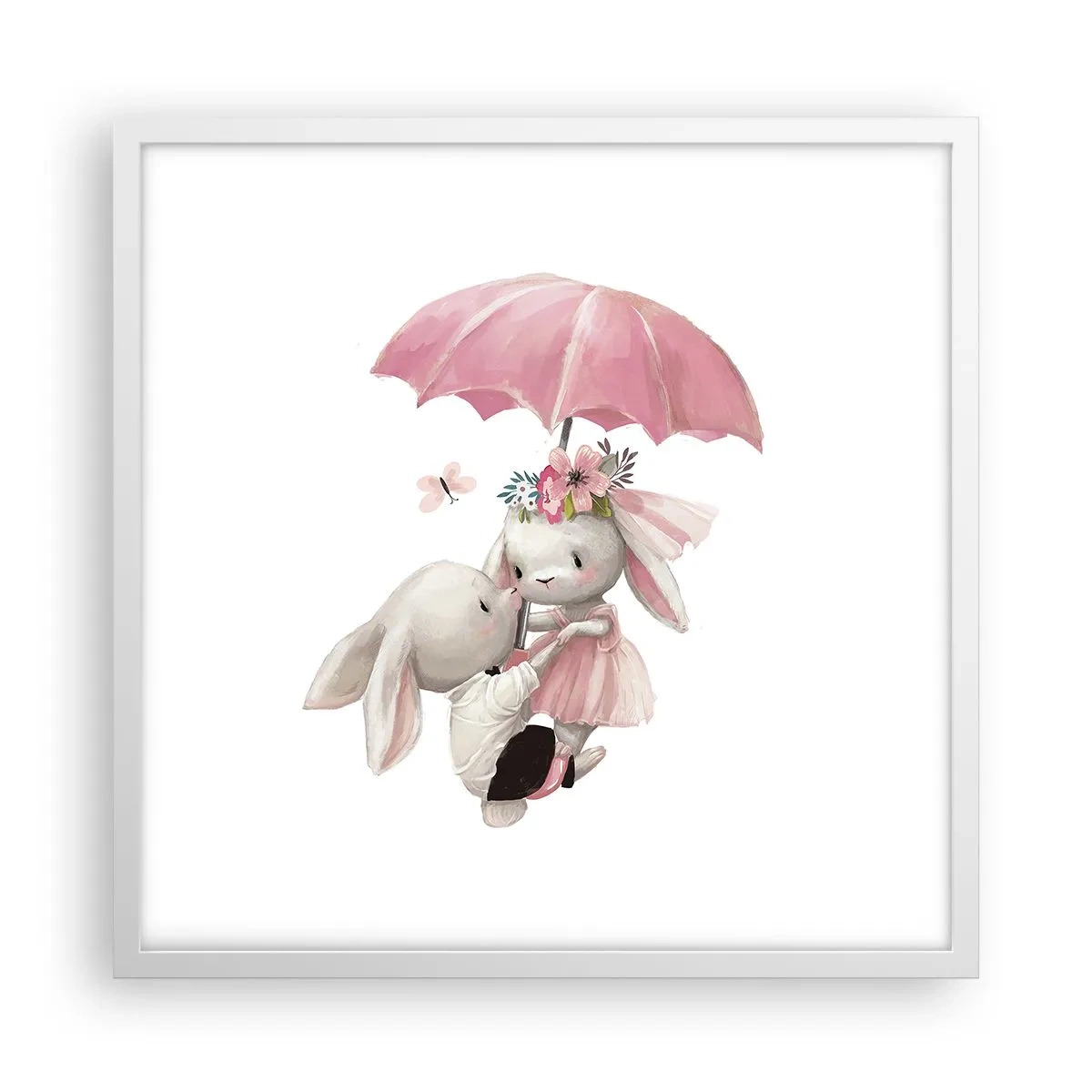 Plakát v bílém rámu - To je láska - 50x50 cm