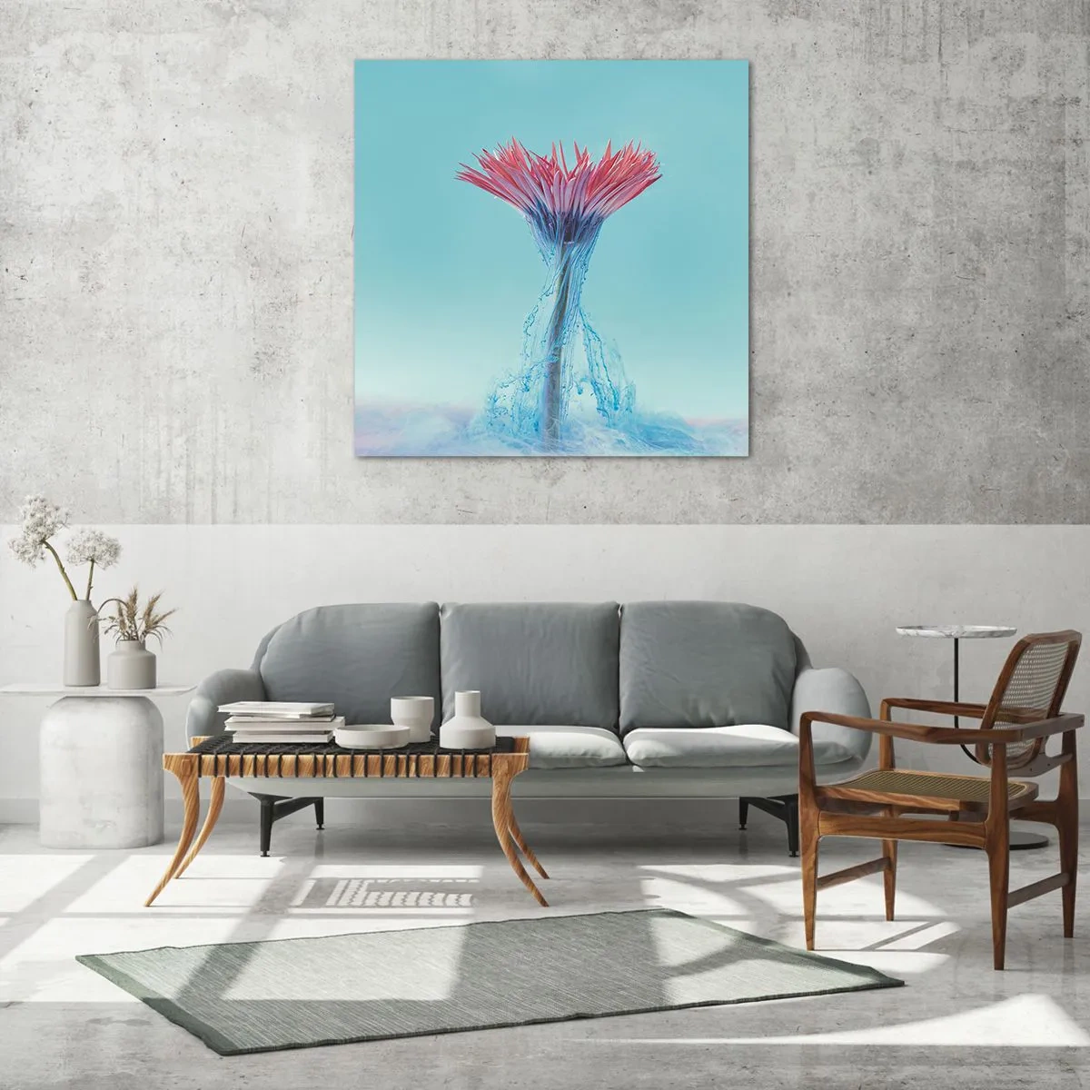 Obraz na skle - V osvěžujícím objetí - 70x70 cm