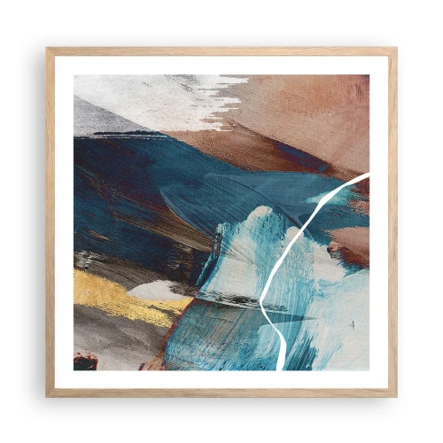 Plakát v rámu světlý dub - Na plno a s energií - 60x60 cm