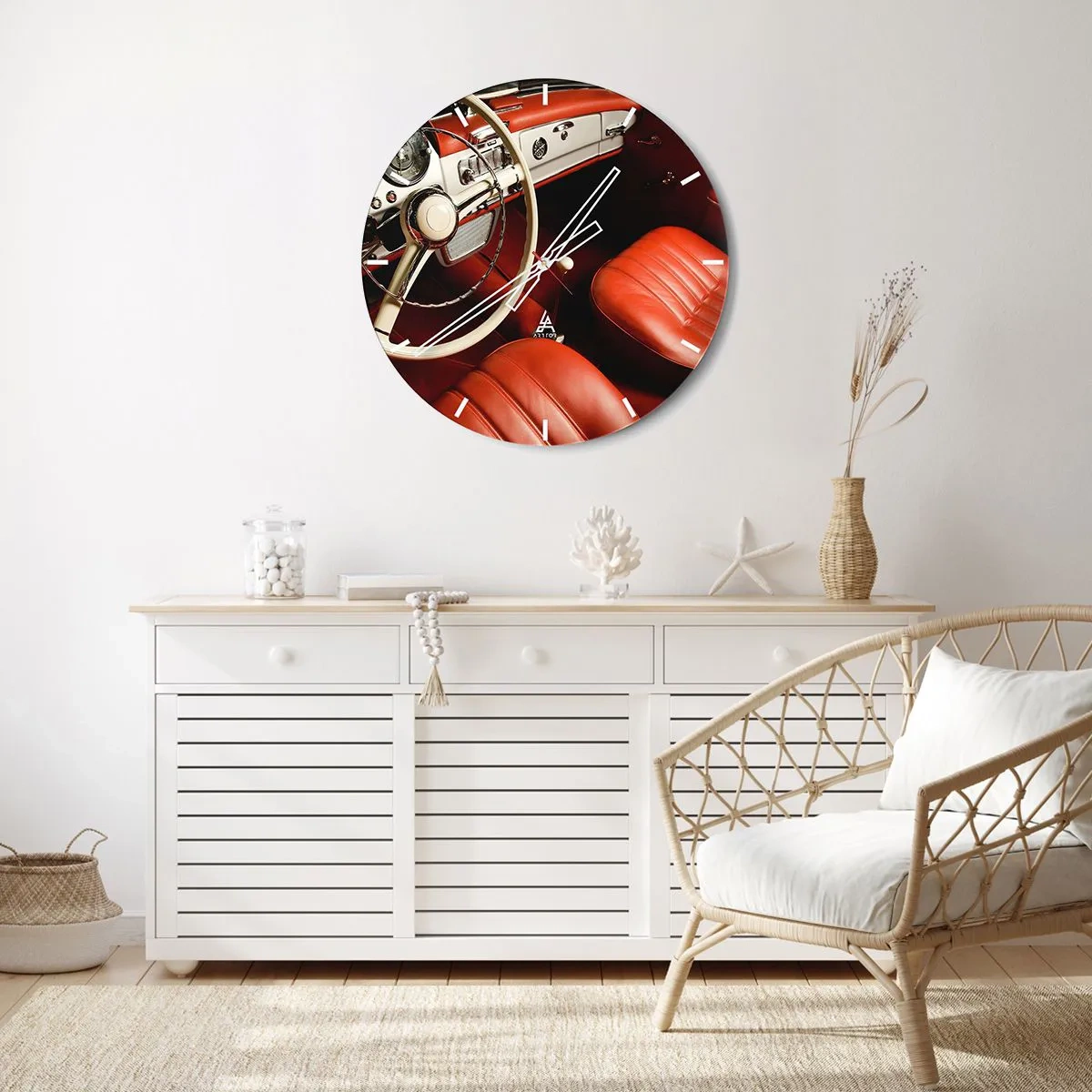 Nástěnné hodiny - Luxus ve stylu vintage - 40x40 cm