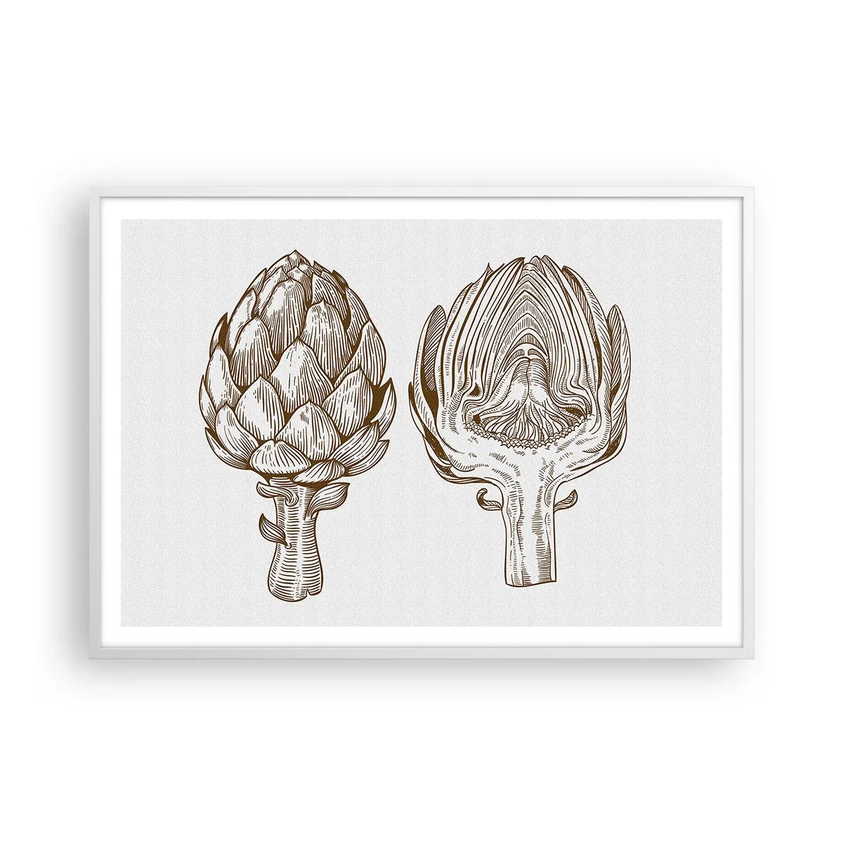 Plakát v bílém rámu - Hodiny anatomie - 100x70 cm