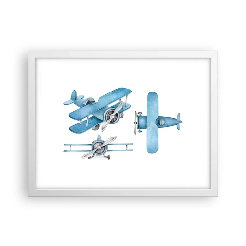 Plakát v bílém rámu - Rozený vítěz - 40x30 cm