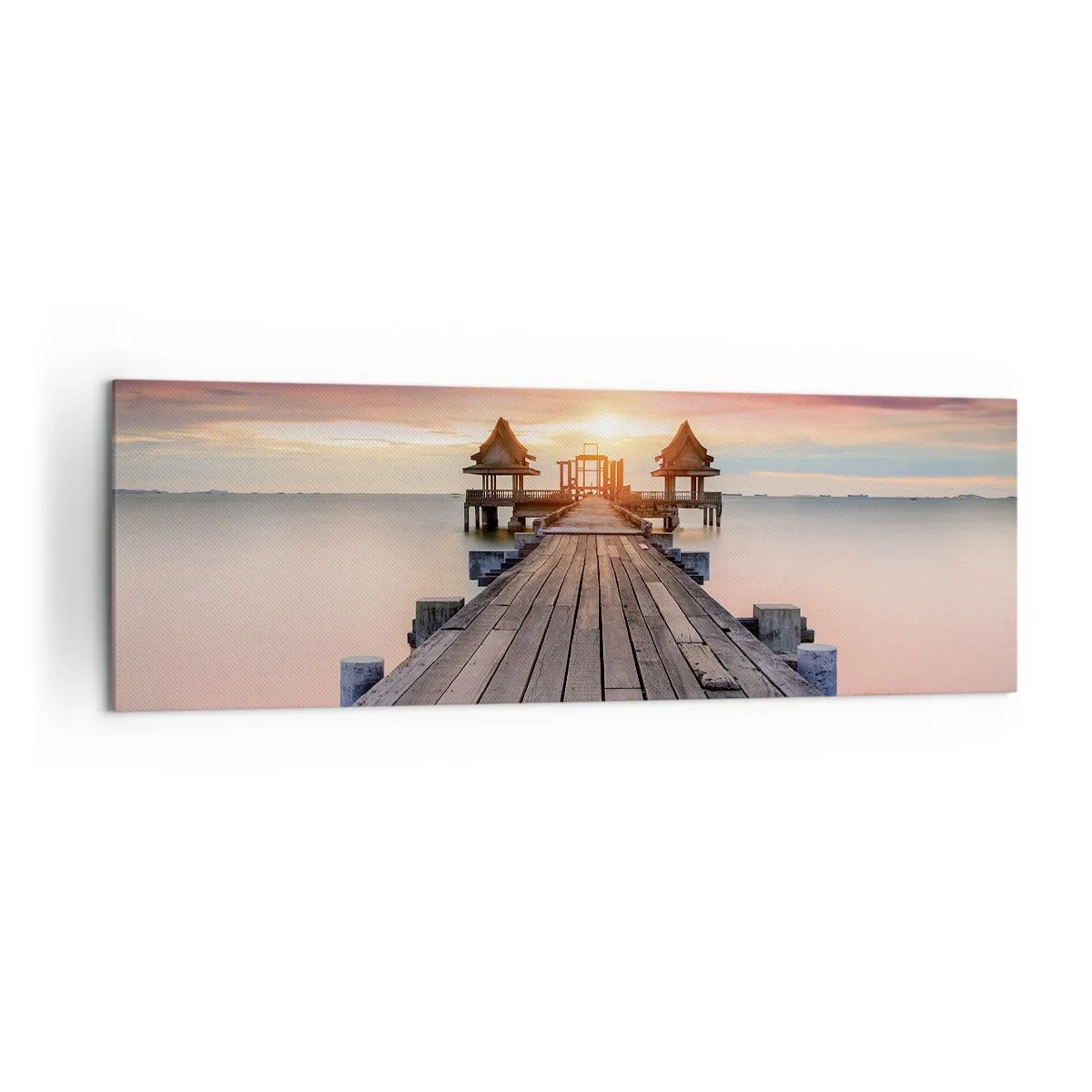 Obraz na plátně - Západ na východě - 160x50 cm