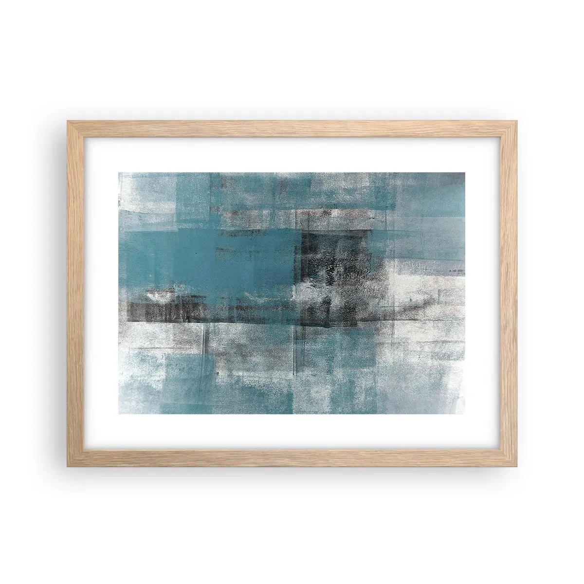 Plakát v rámu světlý dub - Voda a vzduch - 40x30 cm
