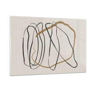 Obraz na skle - Kompozice – tanec ve smyčce - 120x80 cm