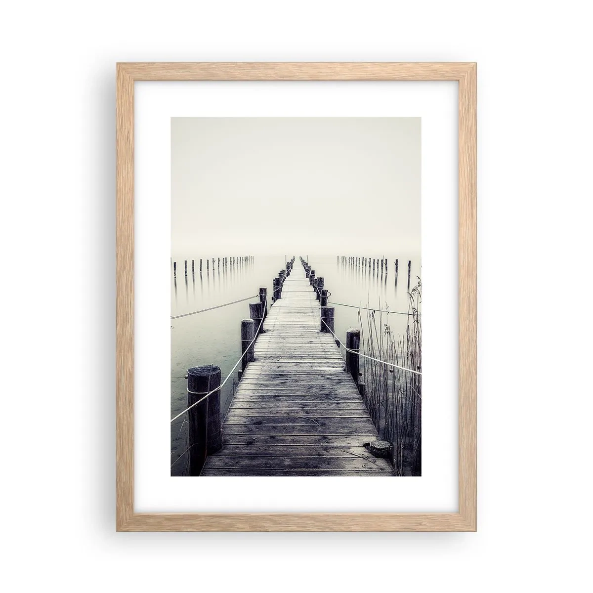 Plakát v rámu světlý dub - Ponoř se do klidu - 30x40 cm