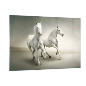 Obraz na skle - White power! - 120x80 cm