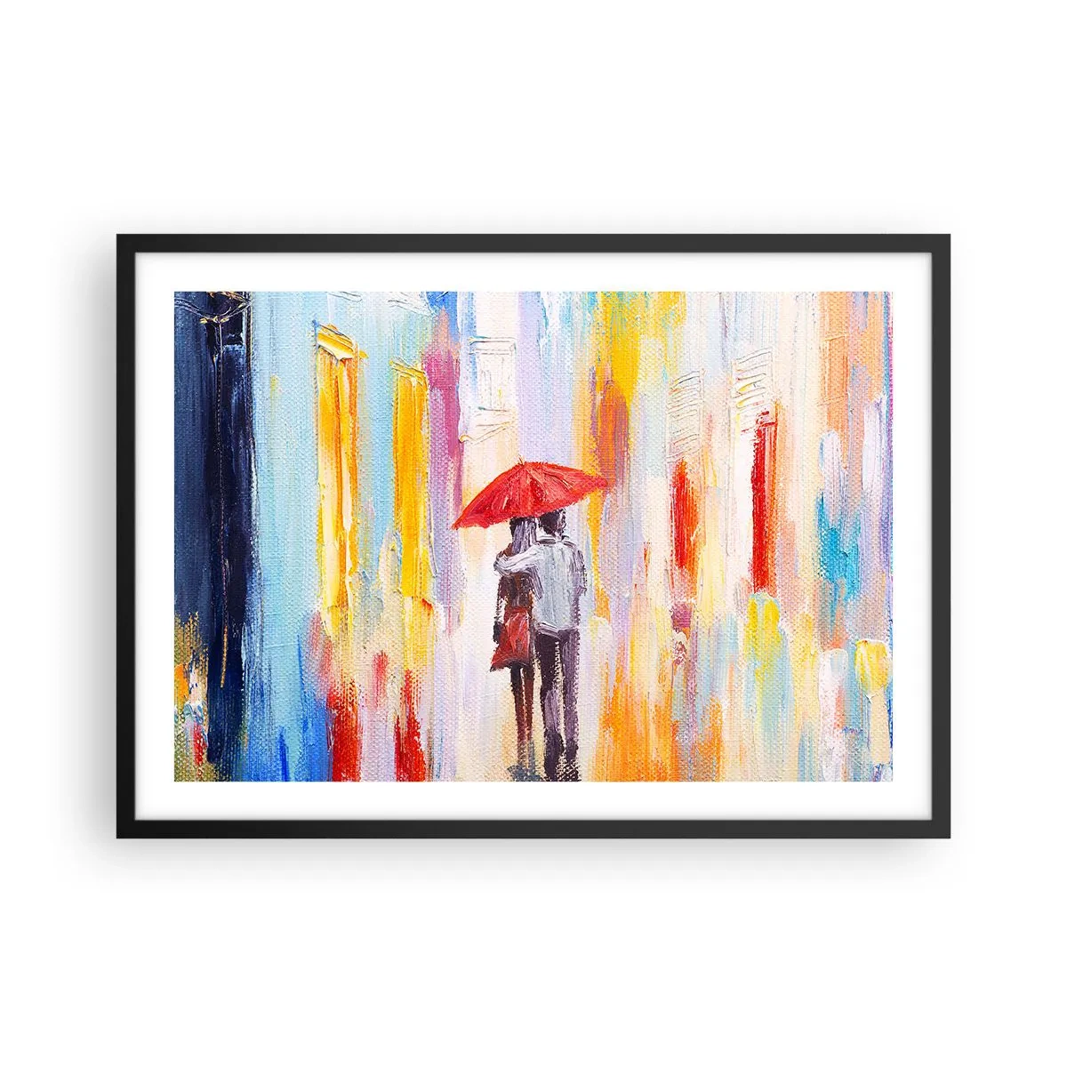 Plakát v černém rámu - Ať prší dál - 70x50 cm