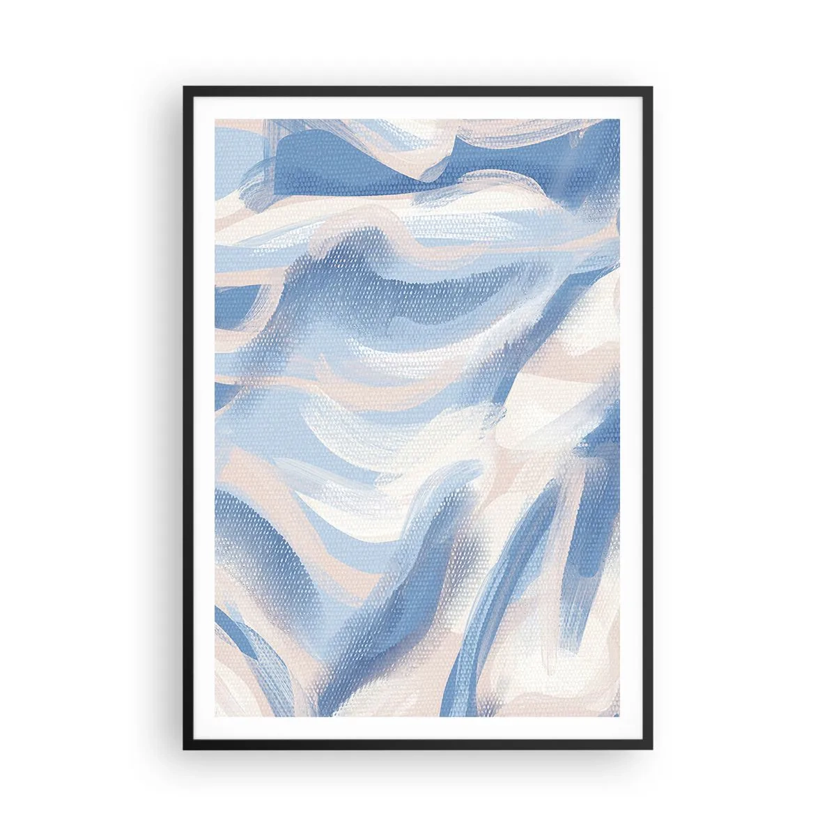 Plakát v černém rámu - Modré kolísání - 70x100 cm