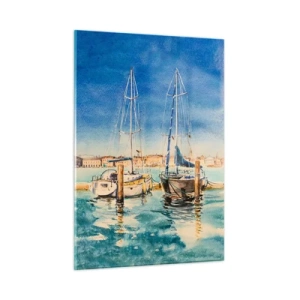 Obraz na skle - Slunečná laguna - 50x70 cm
