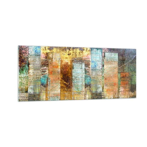 Obraz na skle - Prosluněná metropole - 100x40 cm