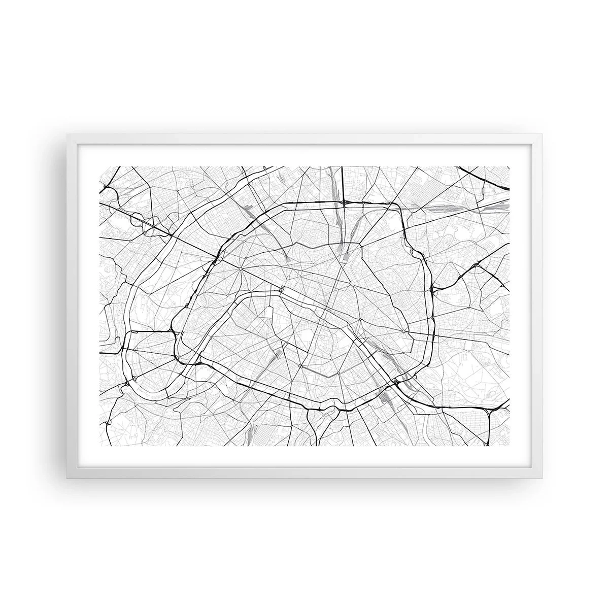 Plakát v bílém rámu - Květ Paříže - 70x50 cm
