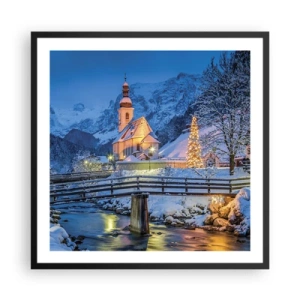 Plakát v černém rámu - Duch Vánoc - 60x60 cm