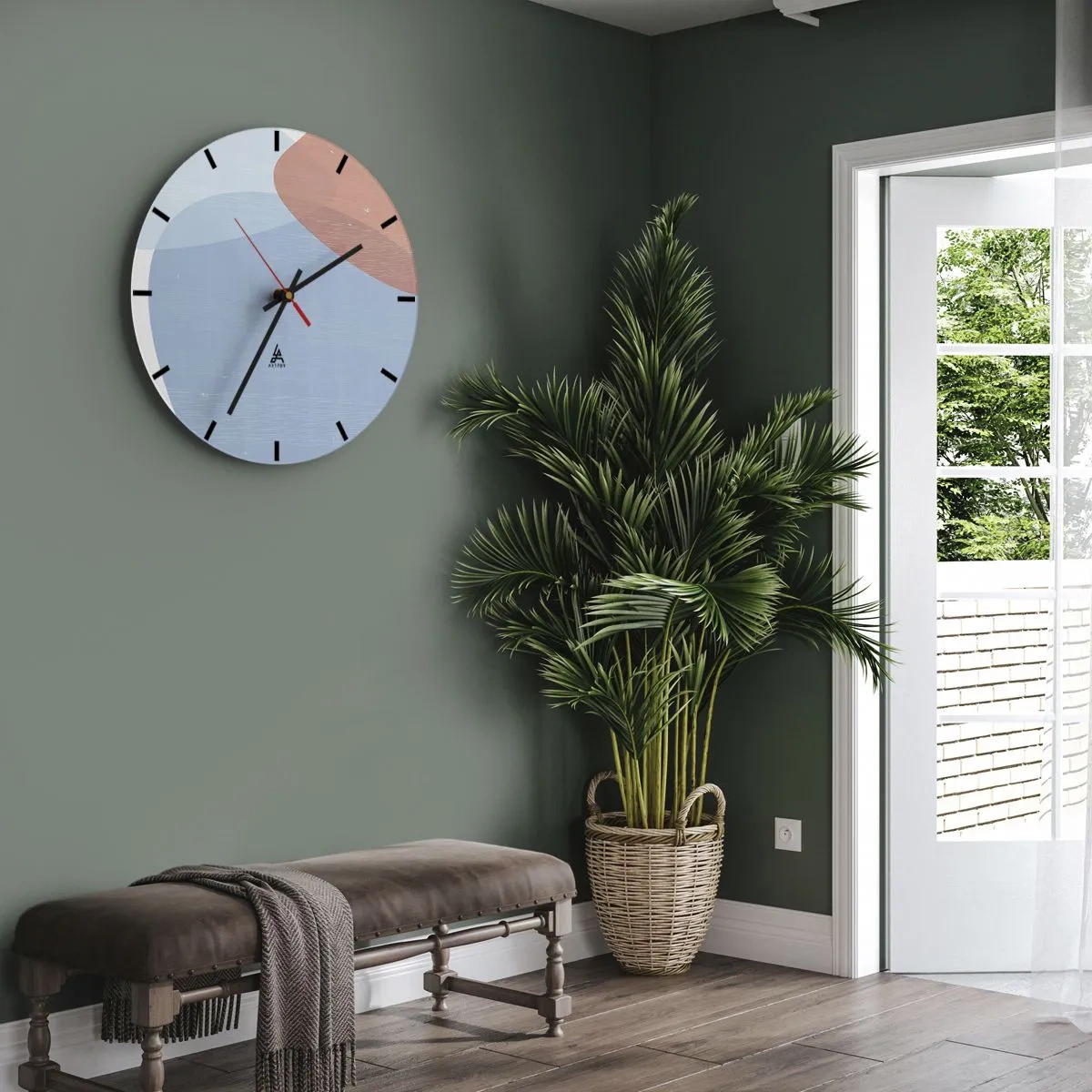 Nástěnné hodiny - Pastelové vztahy - 40x40 cm