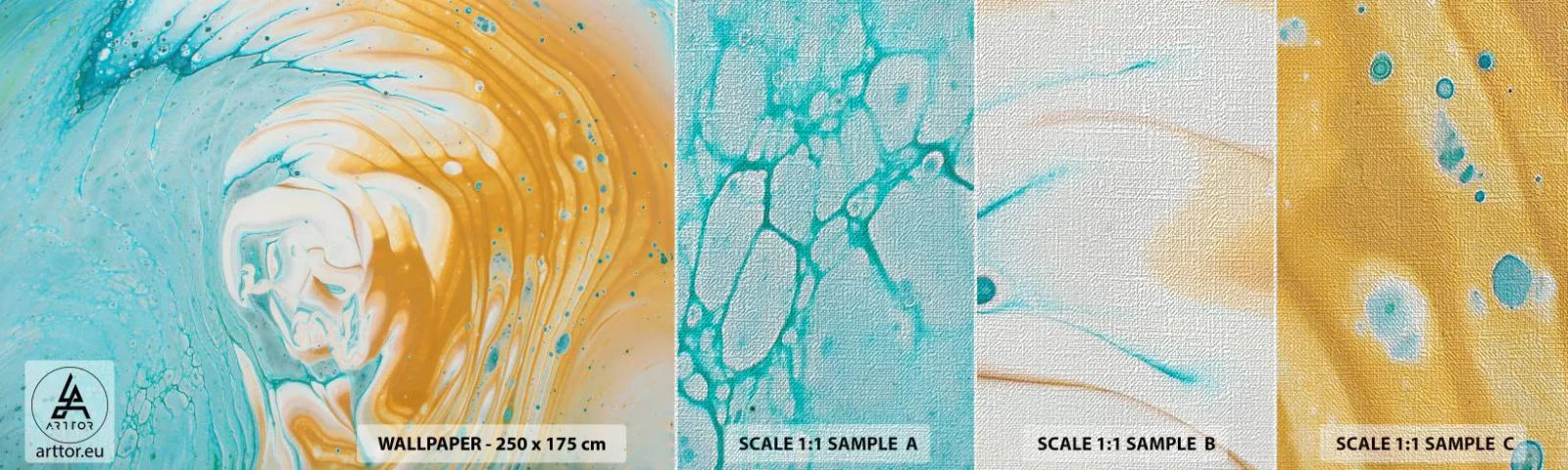 Vzor Fototapety Premium Canvas - Pastelový vír - Abstrakce, Kus, Moderní umění - 100x30 cm