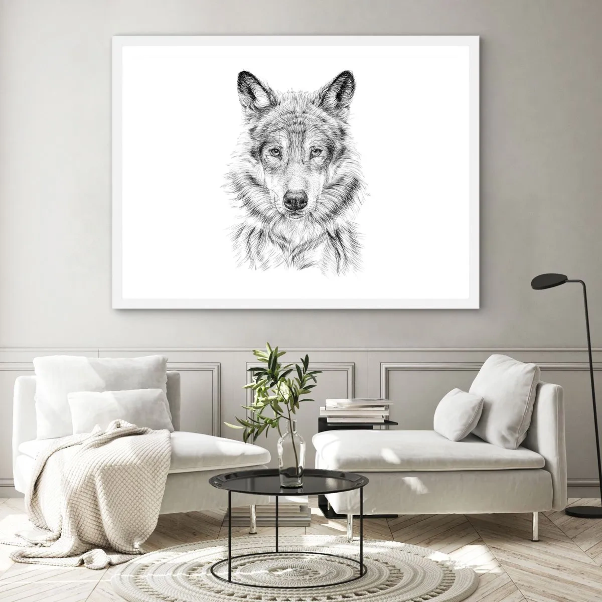 Plakát v bílém rámu - Rozený vůdce - 50x40 cm