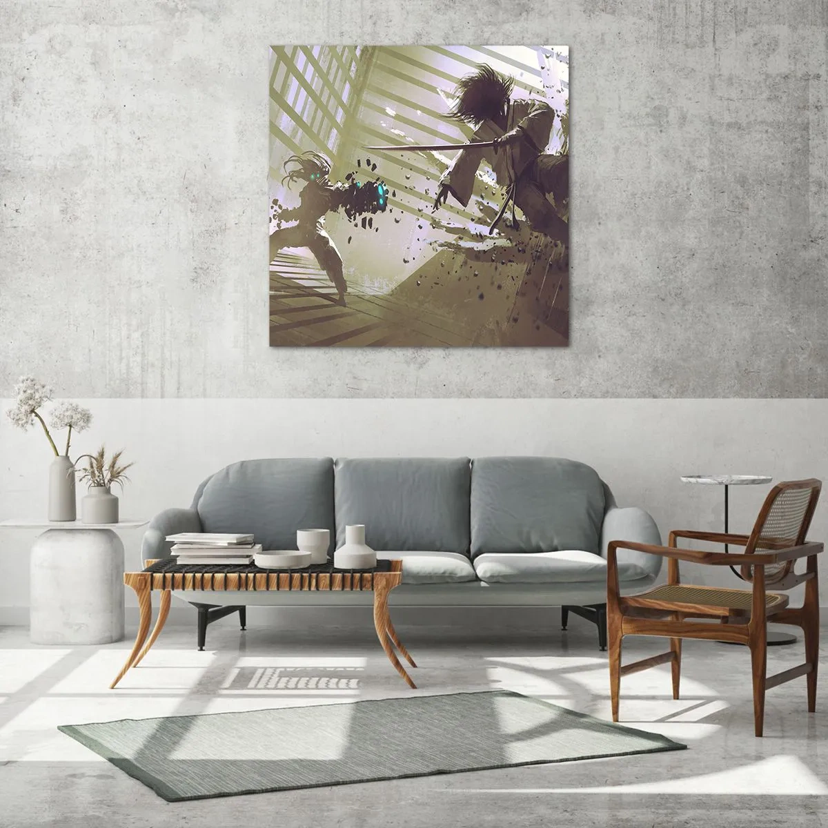 Obraz na skle - I ty můžeš být samurajem - 70x70 cm