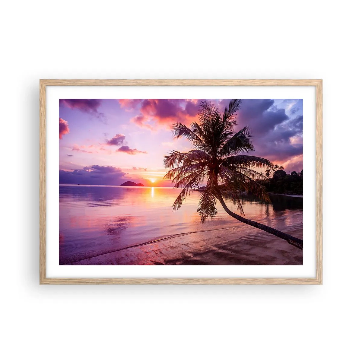 Plakát v rámu světlý dub - Blahobyt až po okraj - 70x50 cm