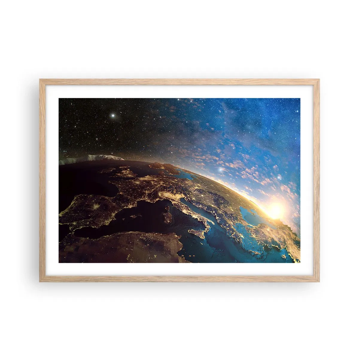 Plakát v rámu světlý dub - Podívejme se na sebe s odstupem - 70x50 cm