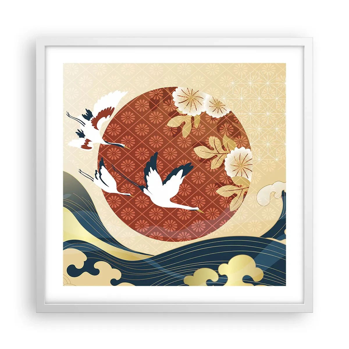 Plakát v bílém rámu - Japonská pohádka - 50x50 cm