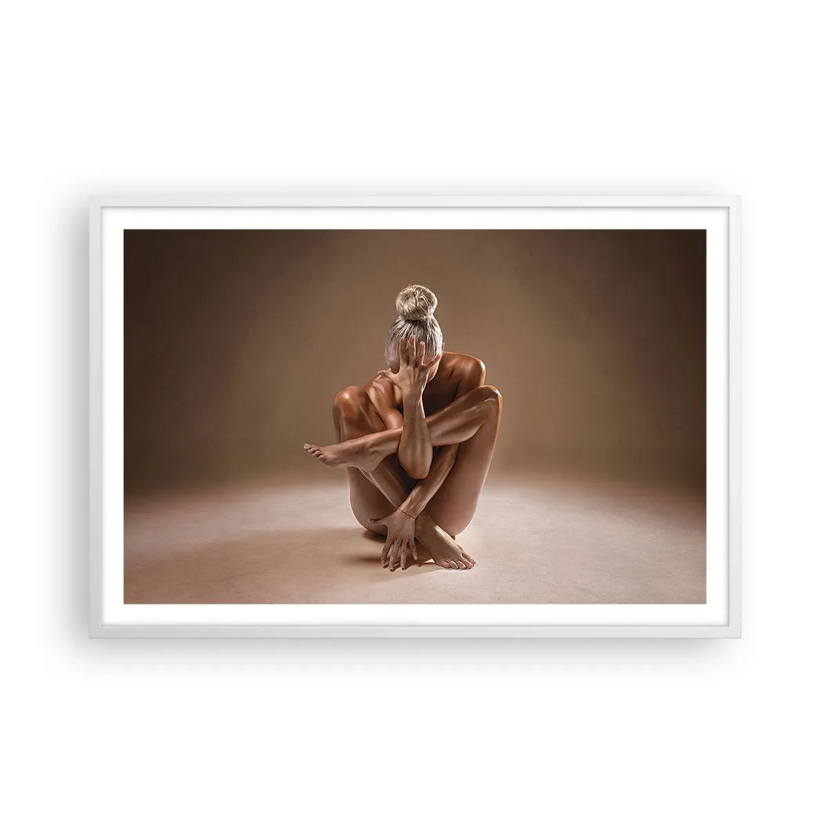 Plakát v bílém rámu - Jednota těla a ducha - 91x61 cm