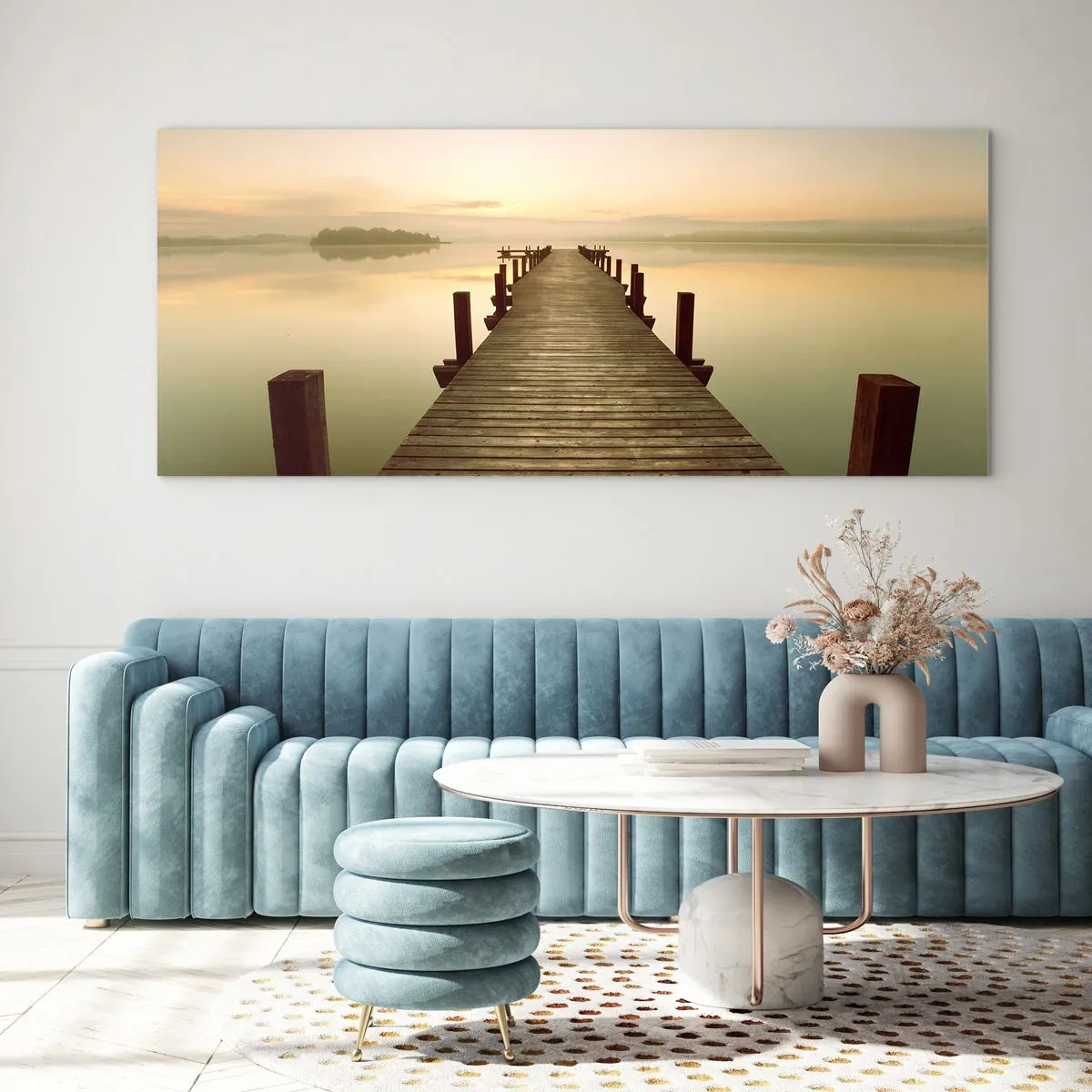 Obraz na skle - Rozbřesk, svítání, světlo - 100x40 cm