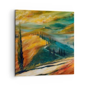 Obraz na plátně - Toskánská krajina - 60x60 cm