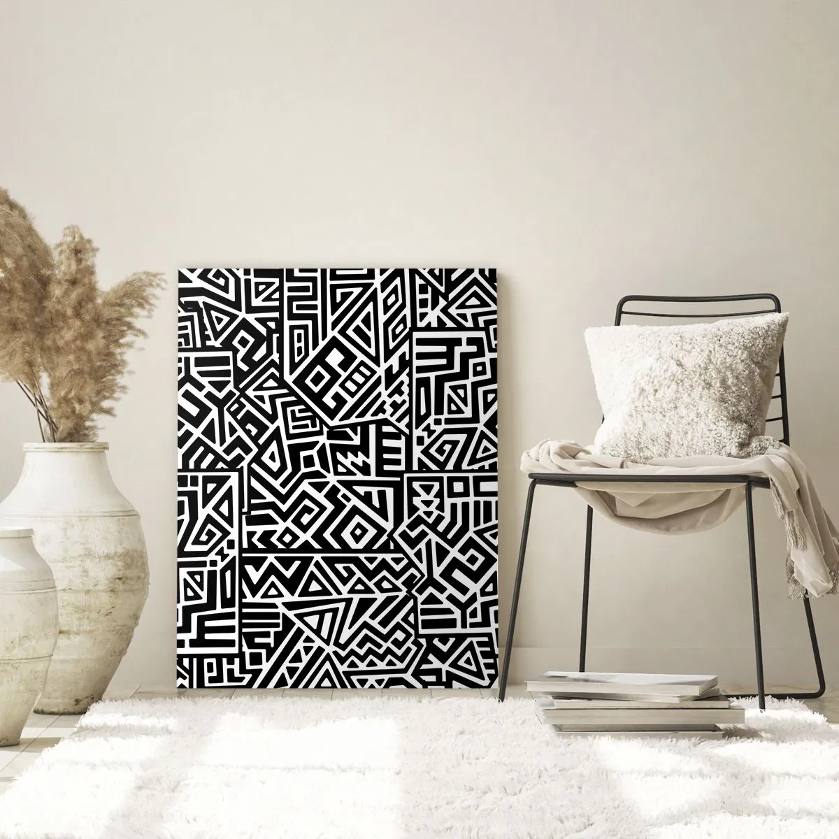 Obraz na skle - Předkolumbovská kompozice - 50x70 cm