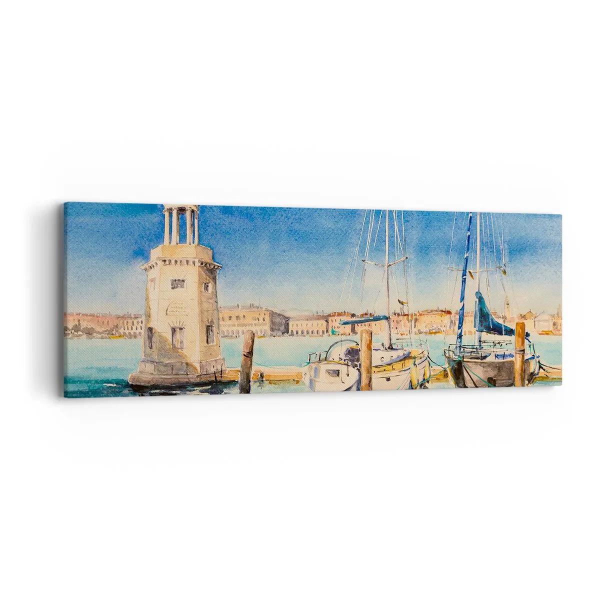 Obraz na plátně - Slunečná laguna - 90x30 cm